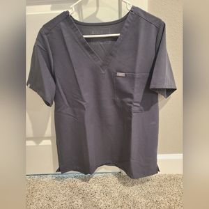 Figs women's Charcoal Catarina One-Pocket Scrub Top